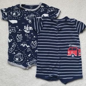 Boys One Piece Navy and White